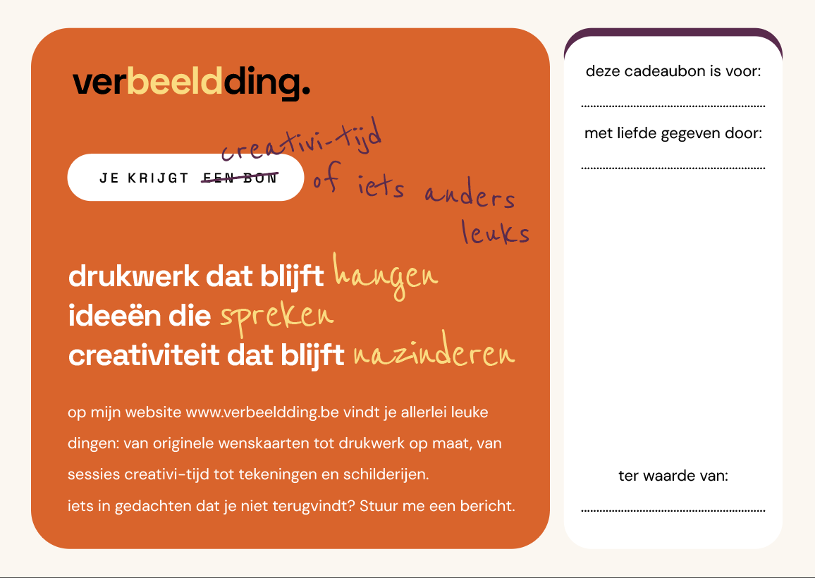cadeaubon eigen bedrag