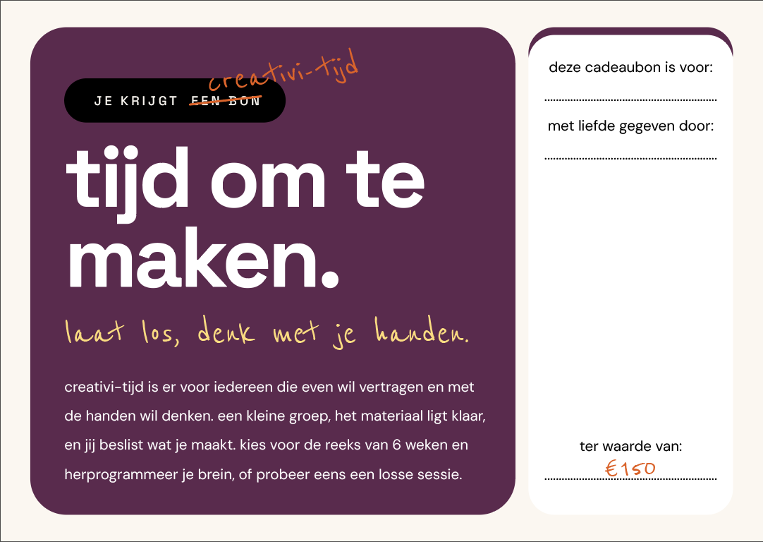 cadeaubon creativi-tijd (reeks)